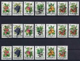 Österreich 1966 Serie "Heimische Obstsorten"gest.