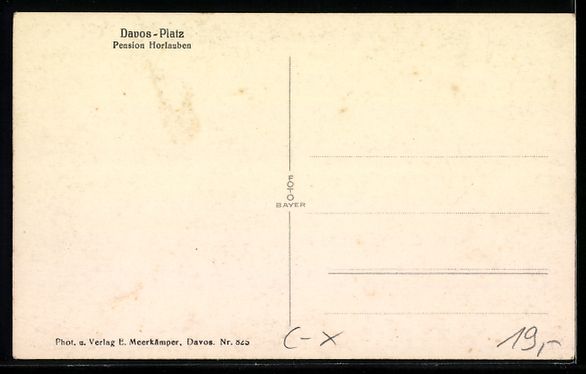 Cartoline postali: AK Davos-Platz, Hotel-Pension Horlauben – Usato da Berlin venduto da bartko-reher 1