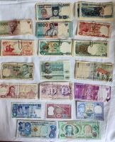 Lot alte Banknoten aus Asien, Schweiz & Europa