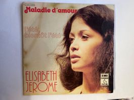 Elisabeth Jérôme 45 tours Maladie d'amour, année 1976