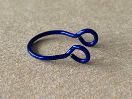 Nasen-piercing (ohne Loch )Klemme blau