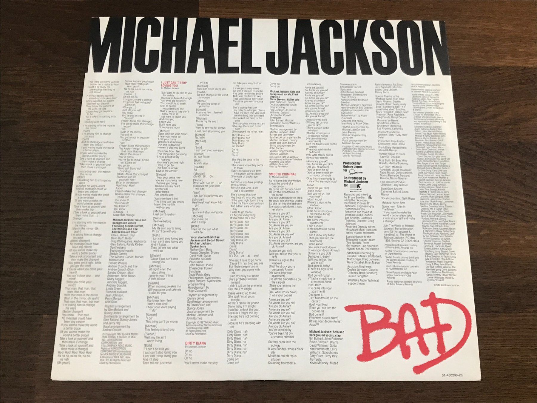 Schallplatten: MICHAEL JACKSON - Bad - 1987 – Gebraucht aus Buchs AG von Archie 3