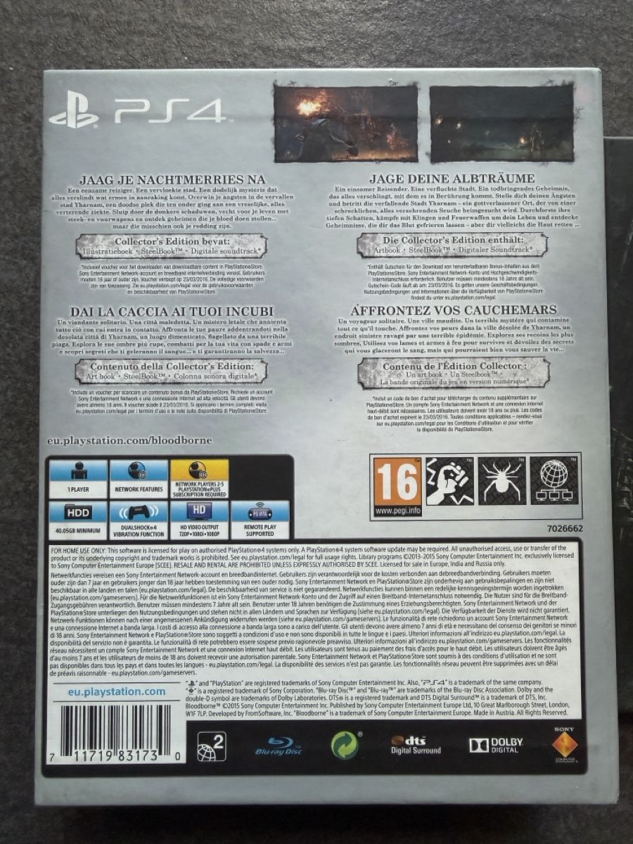 Sony Giochi: Bloodborne Collector's Edition PS4 – Usato da Zürich venduto da cENS0R 1