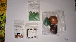 Diverse Edelstein Perlen-Mix: Aventurin, Jaspis, Karneol 57