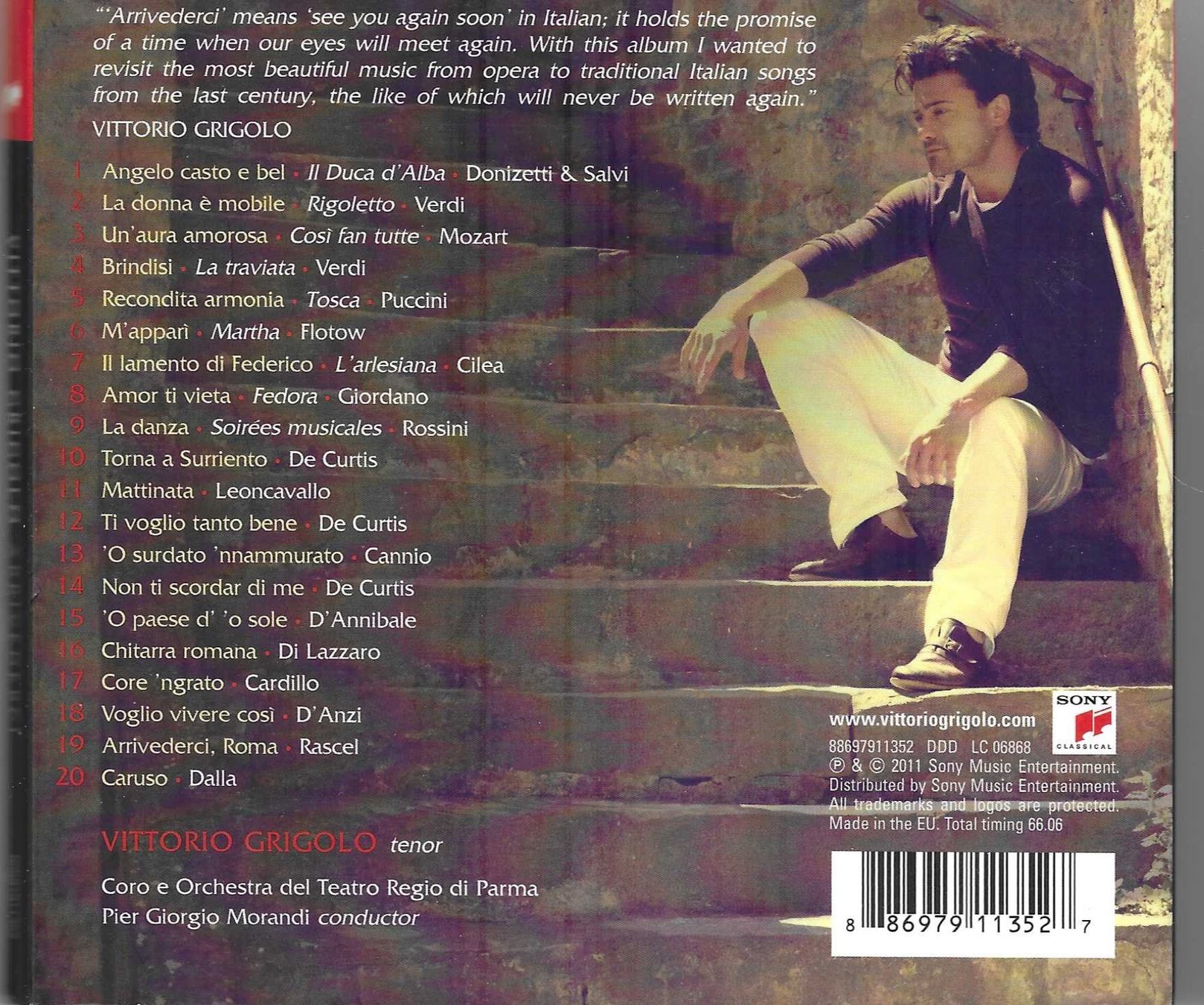 CD: VITTORIO GRIGOLO  -  ARRIVEDERCI – Usato da Bex venduto da Giorgiob 1