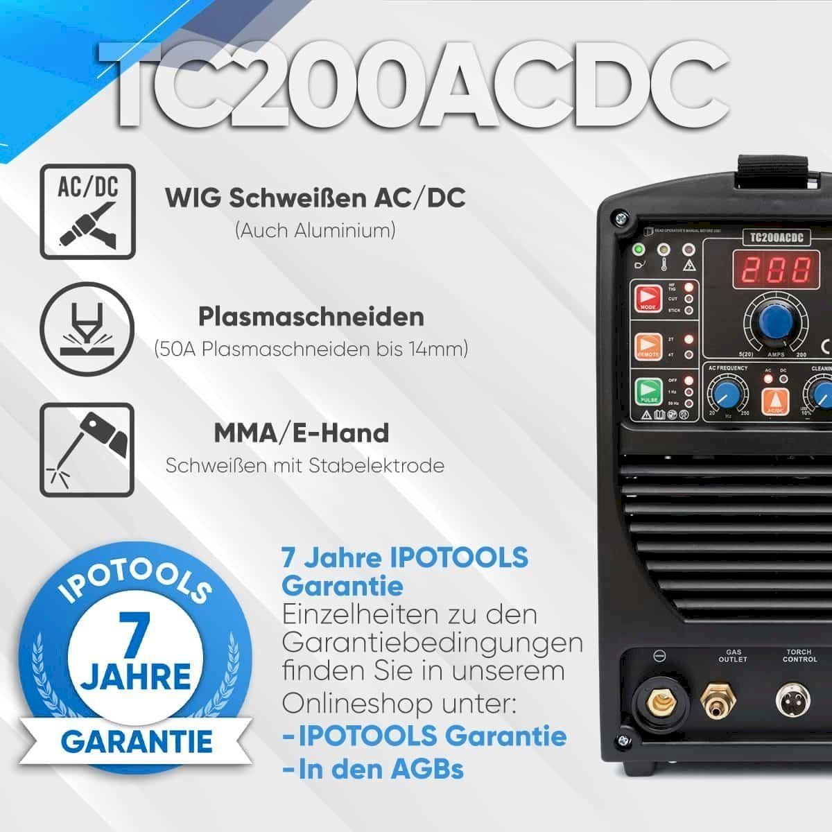 Postes à souder: IPOTOOLS TC200ACDC Schweißgerät & Plasma – Neuf avec emballage d'origine à Bottighofen par zaap 6