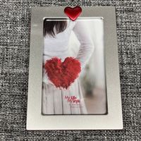 Fotorahmen 10x15 Metall mit Herz