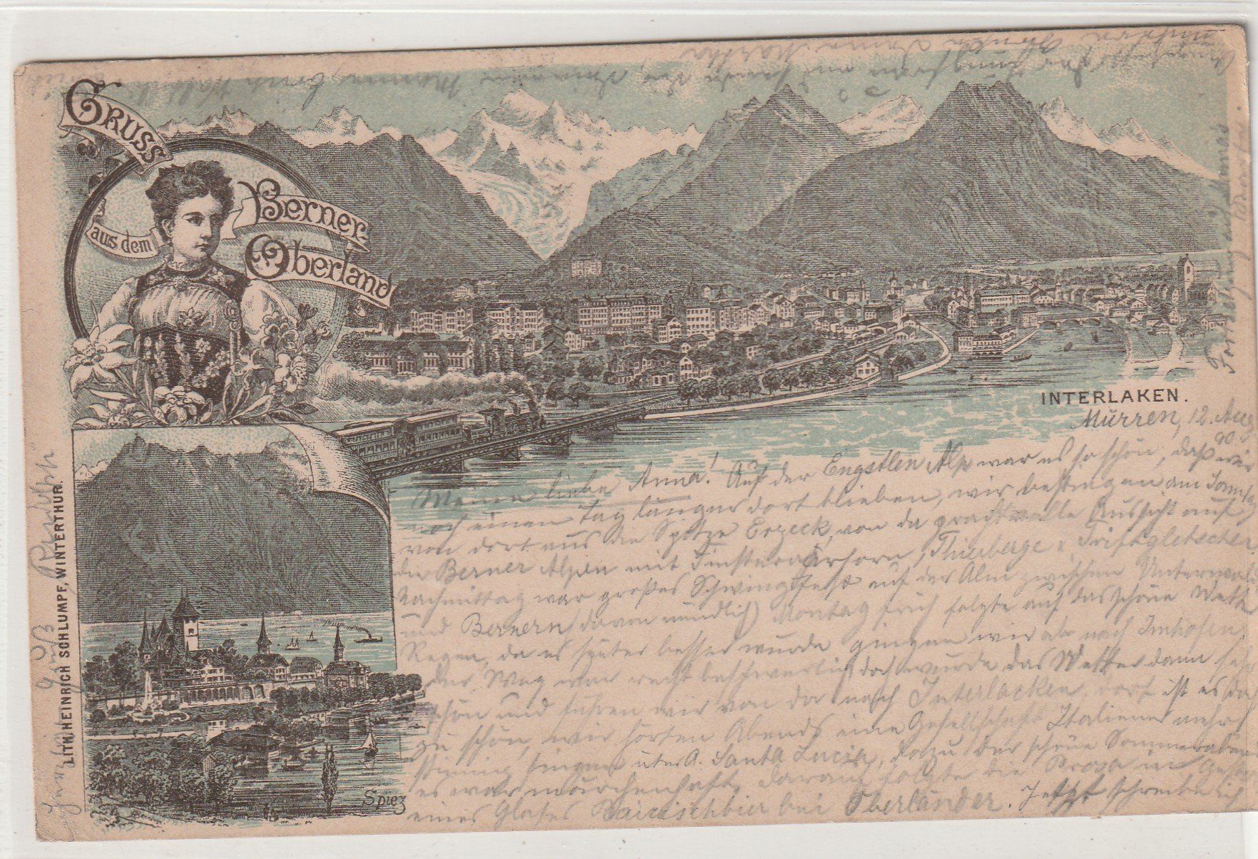 Cartes postales: Interlaken Litho – D'occasion à Rorschacherberg par fratovi2