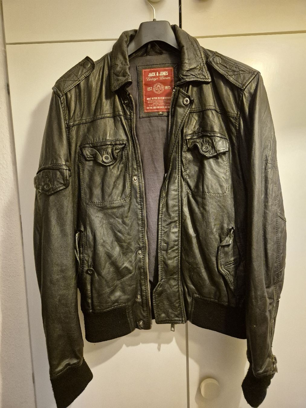 Jack & Jones Giacche: Jack & Jones Lederjacke "Mike" Grösse M – Usato da Schlieren venduto da Marvanxxx