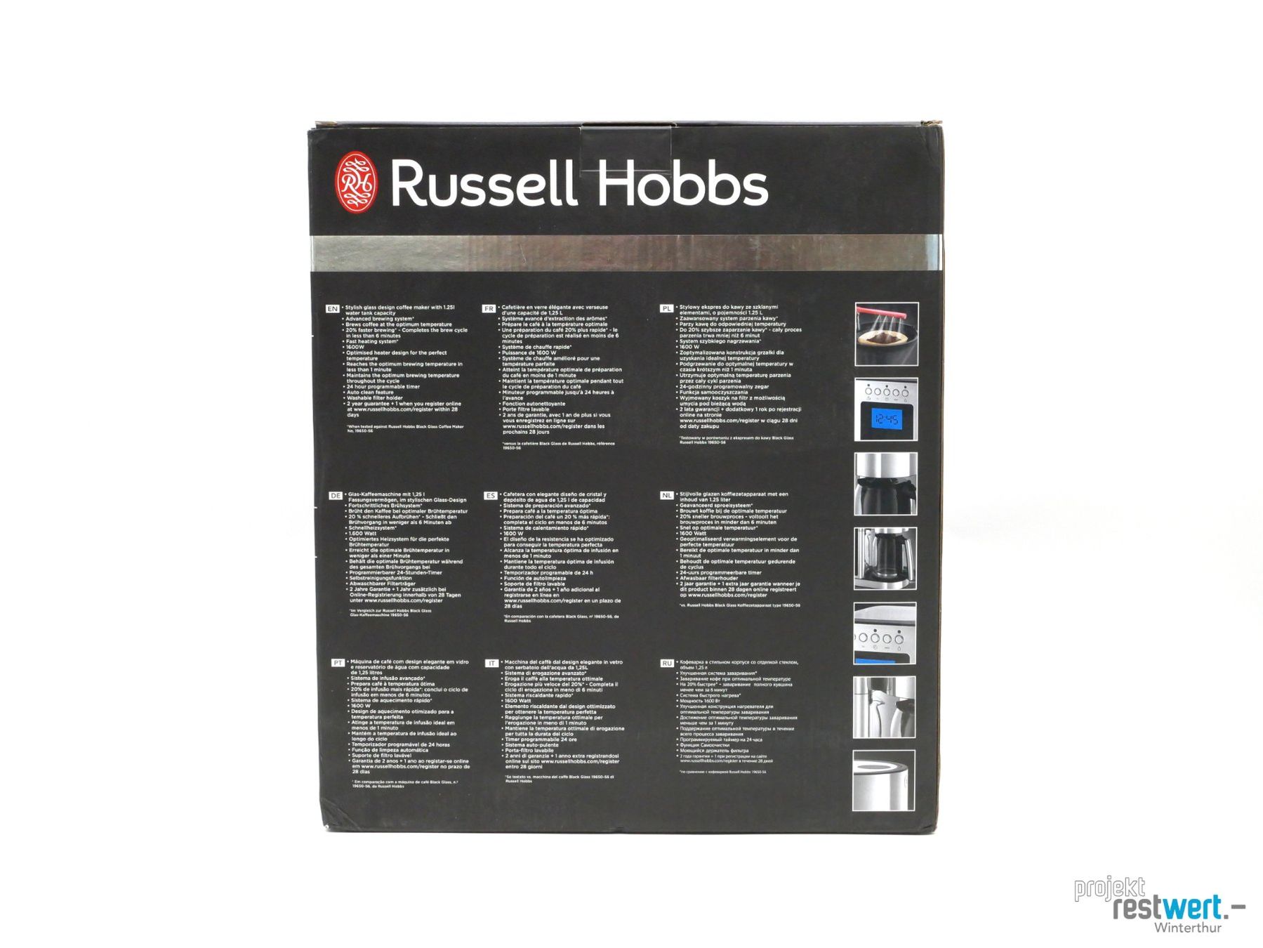 Russell Hobbs Kaffeemaschinen & Espressomaschinen: RUSSEL HOBBS Elegance Filterkaffeemaschine Silber – Neu (gemäss Beschreibung) aus Winterthur von Restwert_Winterthur 6