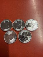 (5) 5 x 1 Unze Kanada Silber Maple Leaf Münzen Charles 2026