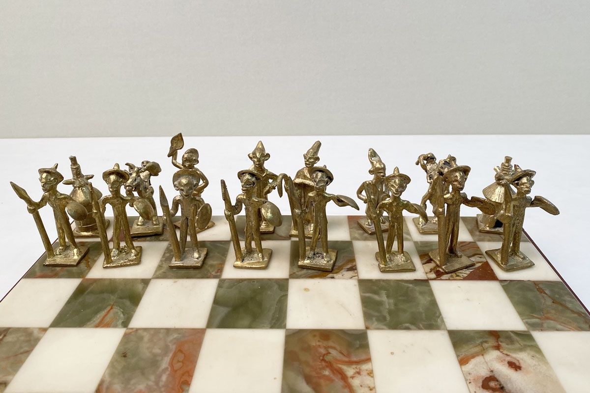 Giochi: Altes Afrikanisches Schach Spiel Bronze Messing – Usato da Ballwil venduto da ClassicGallery 6