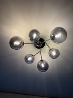 Lumimart Deckenlampe mit 6 Rauchglas-Kugeln