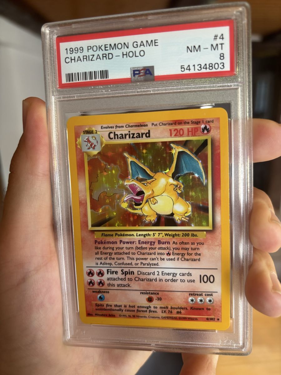 Pokémon Carte collezionabili: Charizard, Base Set Holo, PSA 8, 1999 Vintage – Nuovo (secondo la descrizione) da Pfyn venduto da Mawatti
