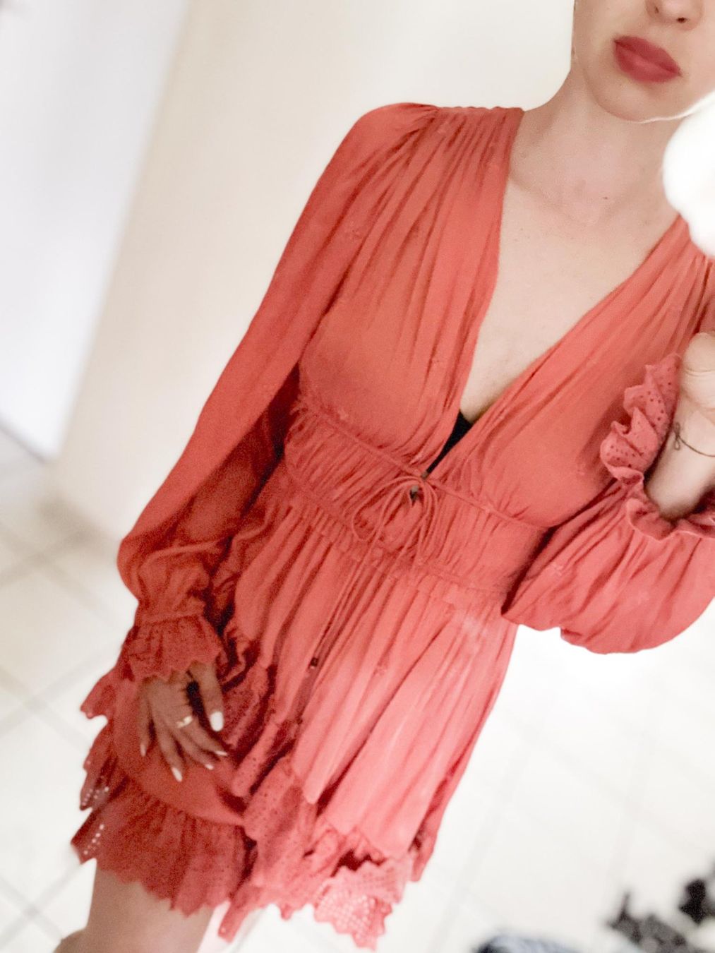 Ulla Johnson Vestiti: Ulla Johnson Rust Eyelet Millie Kleid – Gr. M – Usato da Illnau venduto da Monkky 1