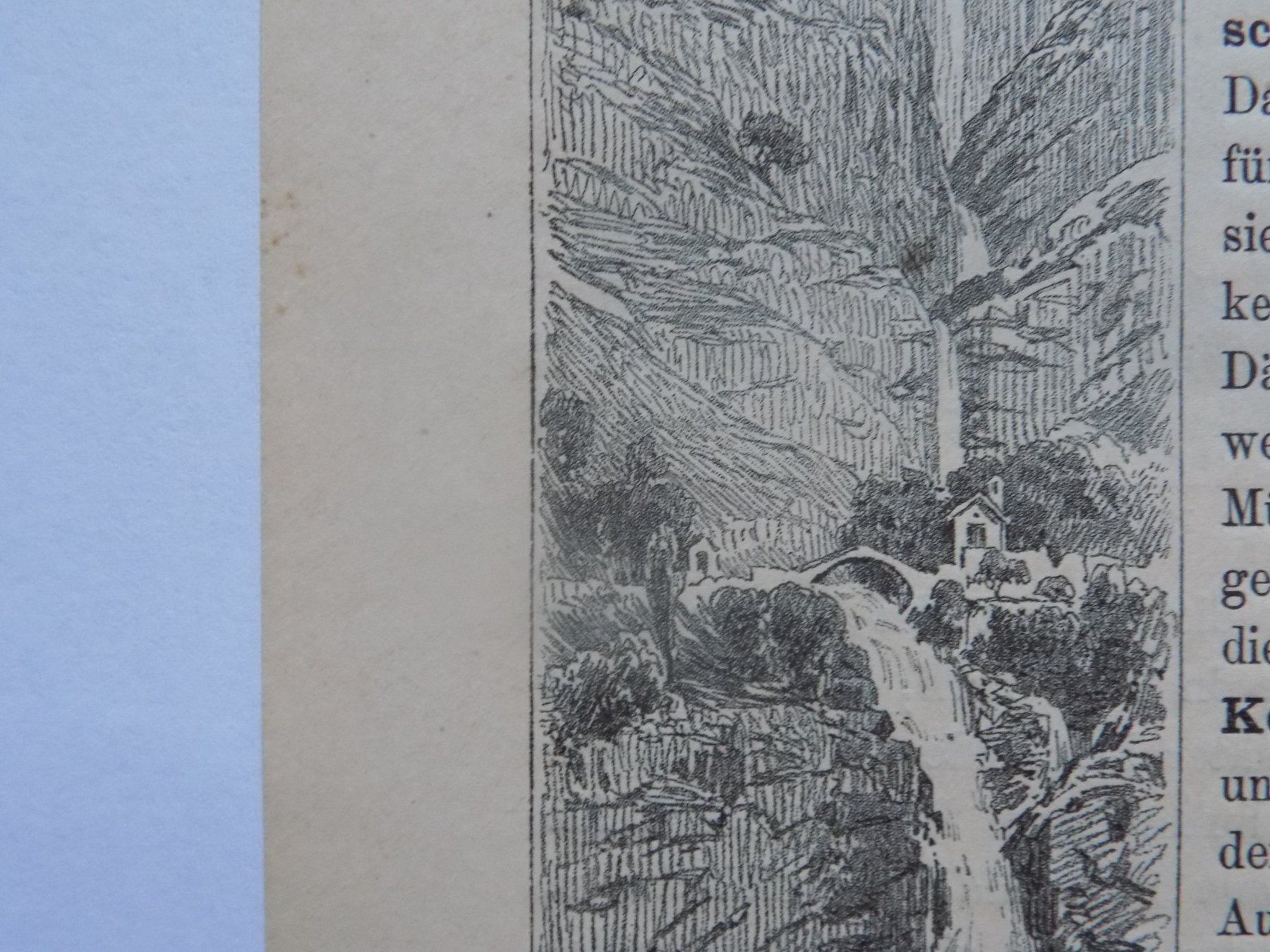 Gravures: Wasserfall bei Biasca – D'occasion à Risch par Antikfee 4