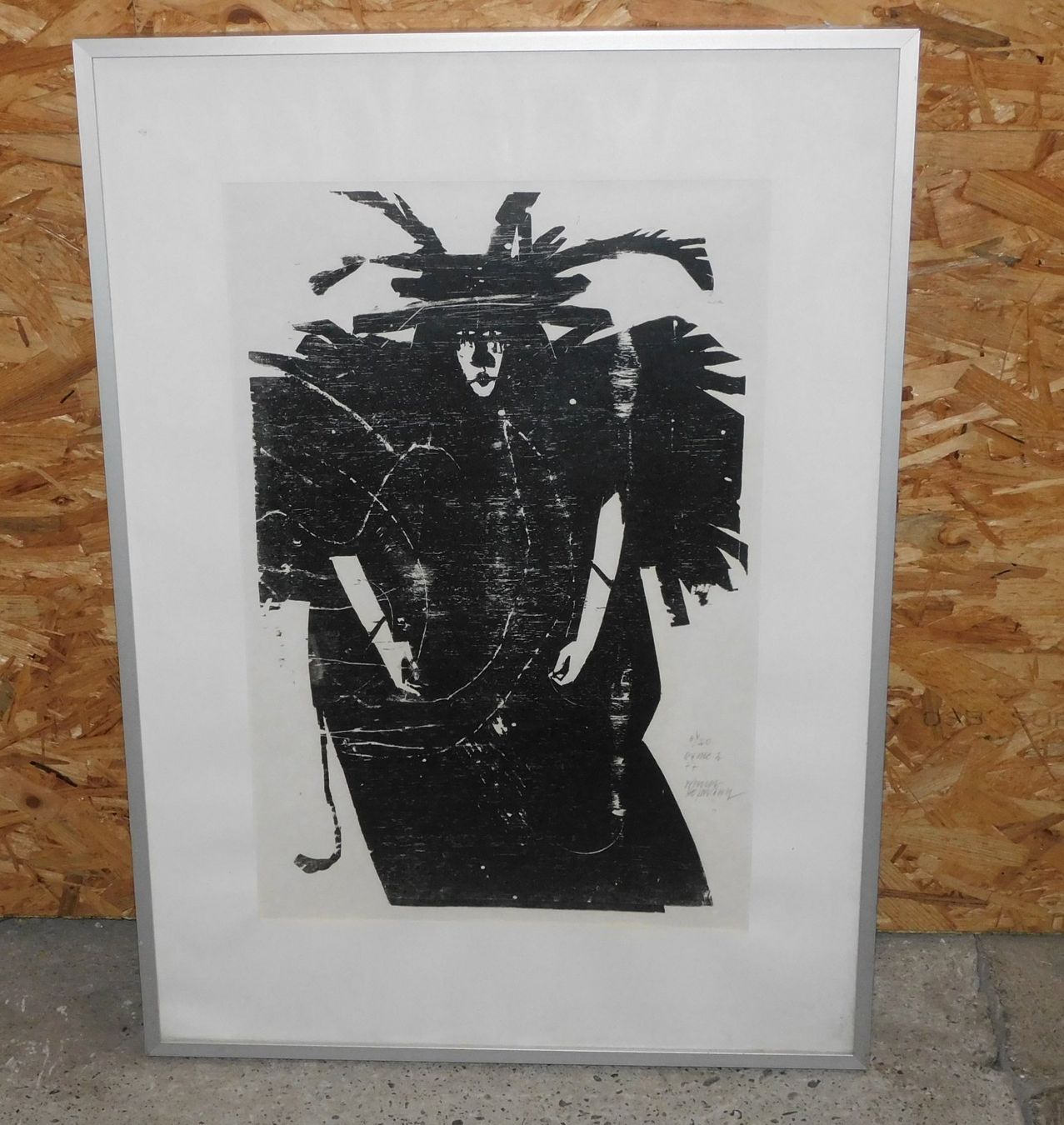 Holzschnitte: Holzschnitt Werner Hofmann limitierte grosse Lithografie – Gebraucht aus Sursee von 76 5