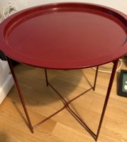 Roter Beistelltisch, Nachttisch, Couchtisch, Top Zustand