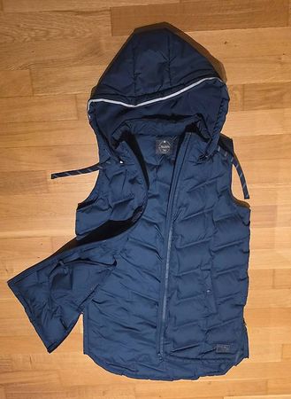 Dunkelblaues Oversize Steppegilet, Gr. S (neuwertig)