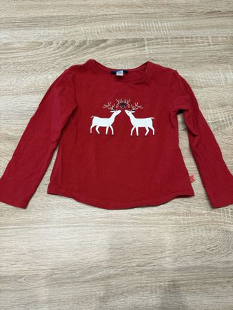 Okäidi Shirt, rot, Grösse 98, 3J, Weihnachten, Reh🦌