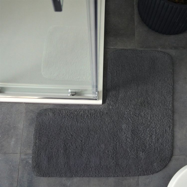 Corner Shower Mat 70 x 35cm 100 Cotton LShaped Bath Mat Kaufen