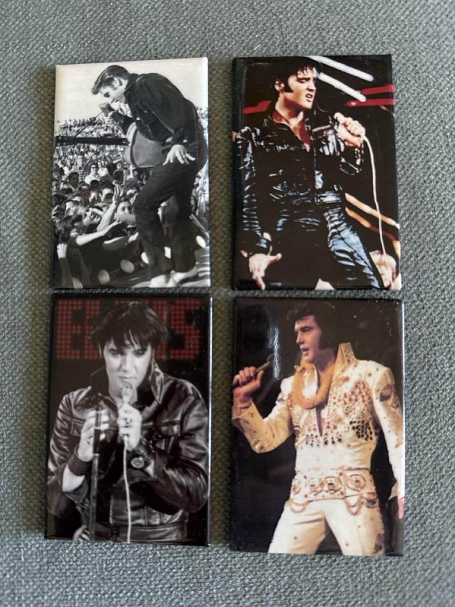 Calamite: 4 Magnet Elvis Presley  – Usato da Genève venduto da fat_8jwz