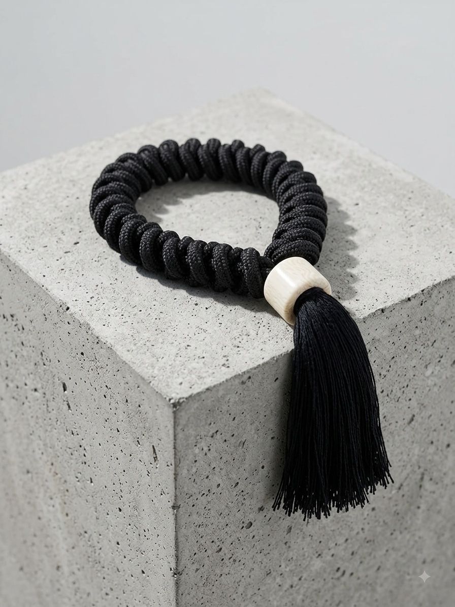 Alle Dekorationen: Deko-Ring Makramee schwarz mit Quaste – Neu und originalverpackt aus Steinhausen von makramee_studio