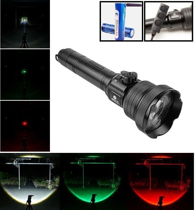 Lampade: fokussierbare Jagdlampe mit 3 Farben – Nuovo e nell'imballaggio originale da grosswangen venduto da Poliniman0