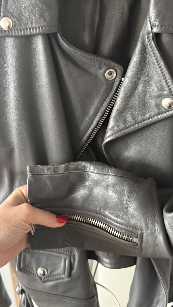 Allsaints Giacche: AllSaints Cole Biker Jacket, Size M, grey leather – Usato da zug venduto da Inaar 3