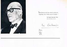 Le Corbusier 1887-1965 Autogramm signiert Paris 1964