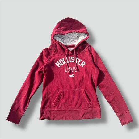 Hollister Love Y2K fluffy zip hoodie jacke pullover damen