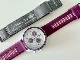 OMEGA x SWATCH Mission to Pluto "Bordeaux", NO box & papers