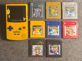Gameboy Pikachu edit. + 6 x TOP Pokemon + 2 x Pokemon Games