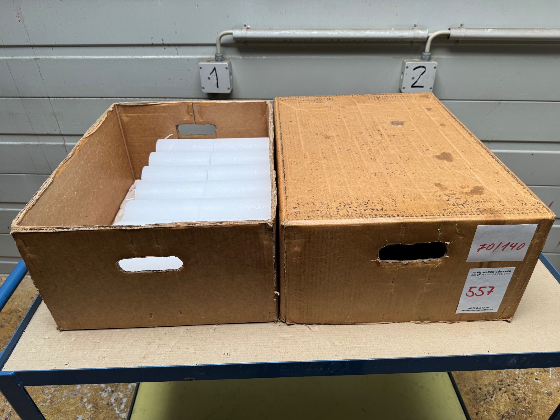 Bougies: 557 Posten Raureifkerzen aus Liquidation – D'occasion à Derendingen par Meisterstuecke 1