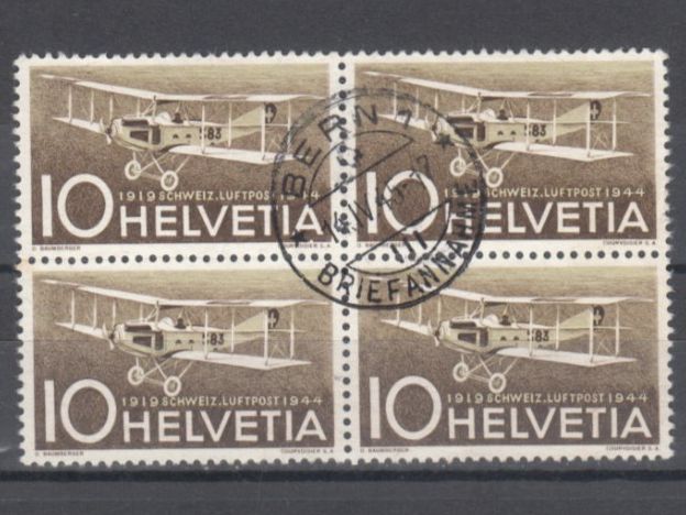Alle Briefmarken: SBK F37 im 4er-Block mit ST Bern – Gebraucht aus Bürglen TG von StampGraf