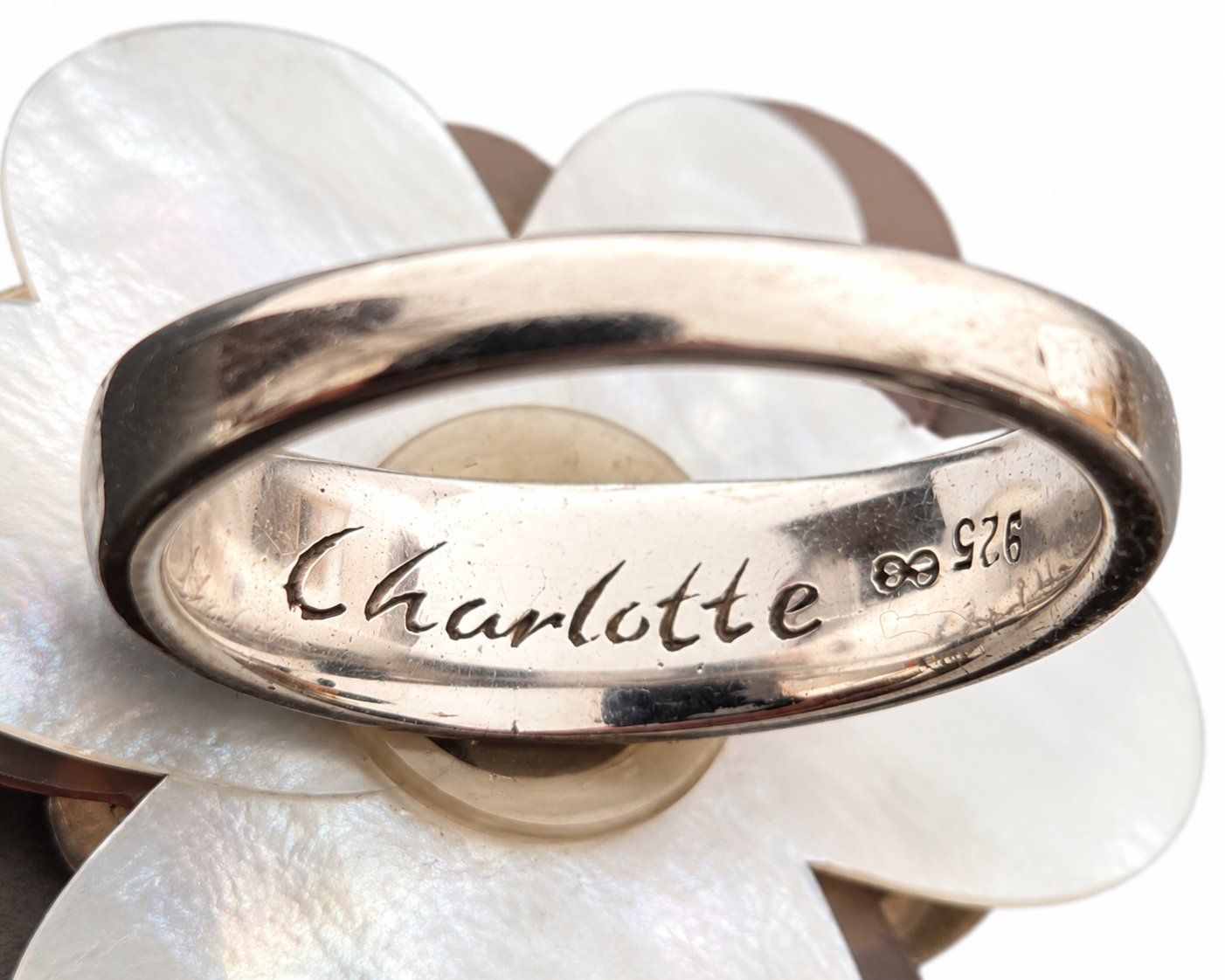 Anelli: Blumenring Damen 925 Silber Perlmutt Strass Statement Ring – Nuovo (secondo la descrizione) da Fully venduto da VaneaSelection 6