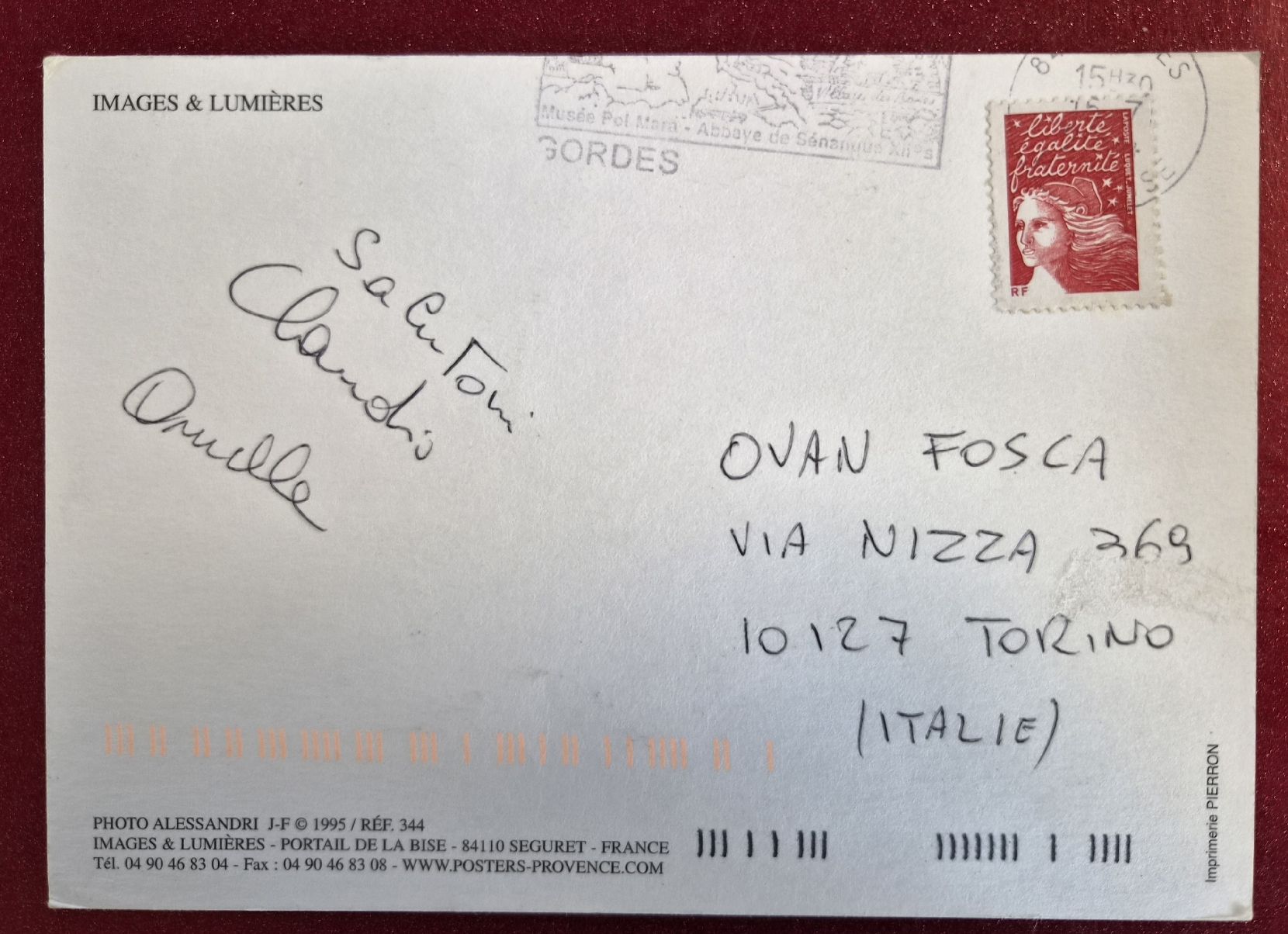 Cartoline postali: Lavendelfeld Provence, Frankreich 1995 – Usato da Melchnau venduto da Arthurius 1