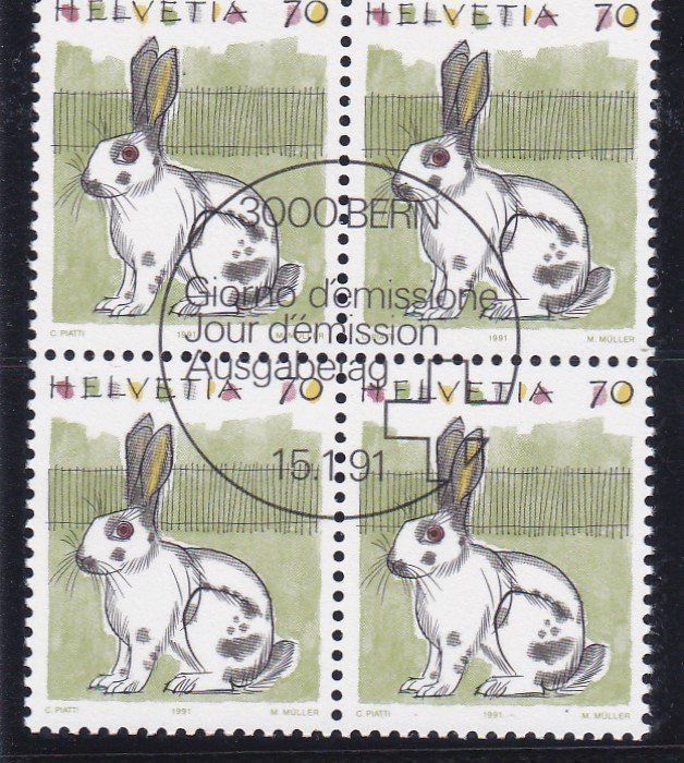 Alle Briefmarken: ET 4er Block Tiere 1990-1995 – Neu (gemäss Beschreibung) aus Schliern b. Köniz von joni20 2