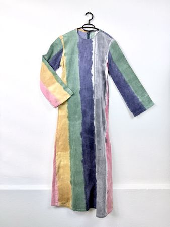 Kathrin Eckhardt Samt-Kleid Gr.S, bunt