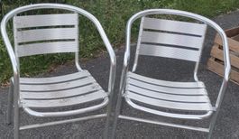2 Aluminium Gartenstühle gebraucht