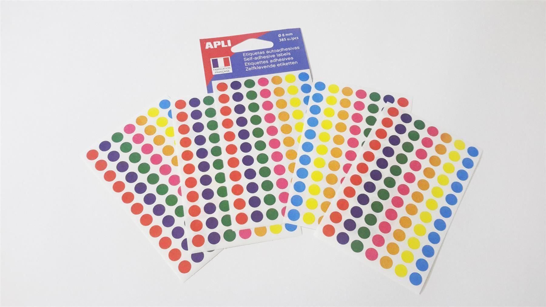 Sticker: Markierungspunkte, bunt, 8mm, 385 Stück – Nuovo e nell'imballaggio originale da St. Gallen venduto da cointec 1