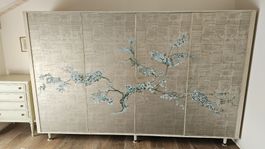 Schlafzimmer Schrank Seidentapete