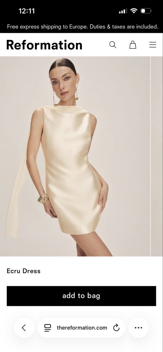Reformation Vestiti: Reformation Ecru Dress, neu – Nuovo (secondo la descrizione) da Winterthur venduto da livni84