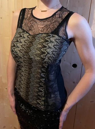 Armani blusa di lana con pizzo