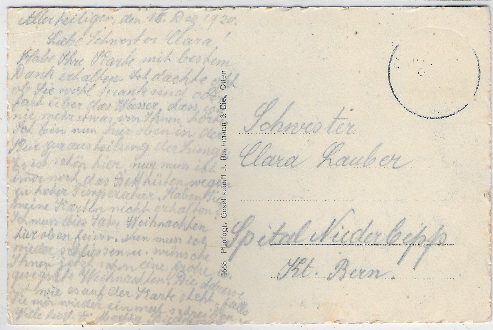 Cartoline postali: Sanatorium Allerheiligenberg via Hägendorf – Usato da Ettingen venduto da Kartenplanet 1