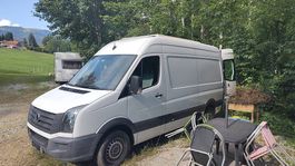 VW Crafter Camper mit Teil-Ausbau + Zubehör