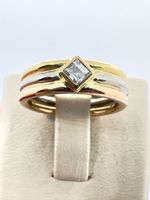 750/18 Karat Gold Ring mit 028 Ct Brillant