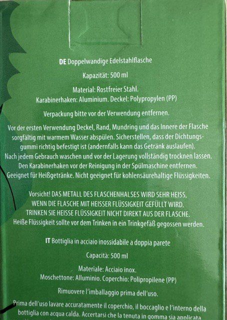 Borracce & Thermos: Edelstahlflasche 500 ml doppelwandig – Nuovo e nell'imballaggio originale da Bäriswil BE venduto da Elmejor11 2