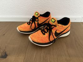 Nike Flyknit Lunar 3 Running Laufschuh Damen Orange 36.5