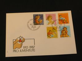 Pro Juventute FDC 1987 Nr. 302 - 306 Weihnachtsmarke